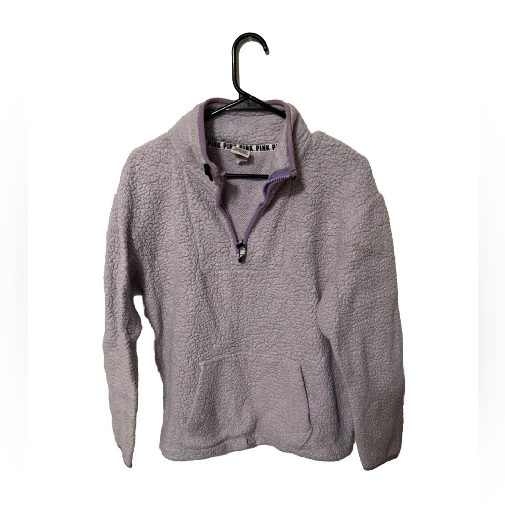 Women’s Teal Sherpa PINK Victoria Secrets Pullover size Small